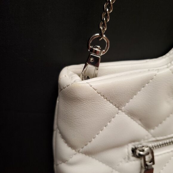 Juditth Quilted Hand Bag with Chain in White from INC - Picture 7 of 8